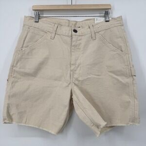 NEW American Eagle Outfitters Mens 34 Carpenter Jean Shorts Flex Beige NWT